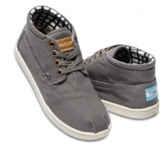 Toms Shoes New Toms Ash Grey High Top Sneakers Ankle Boots